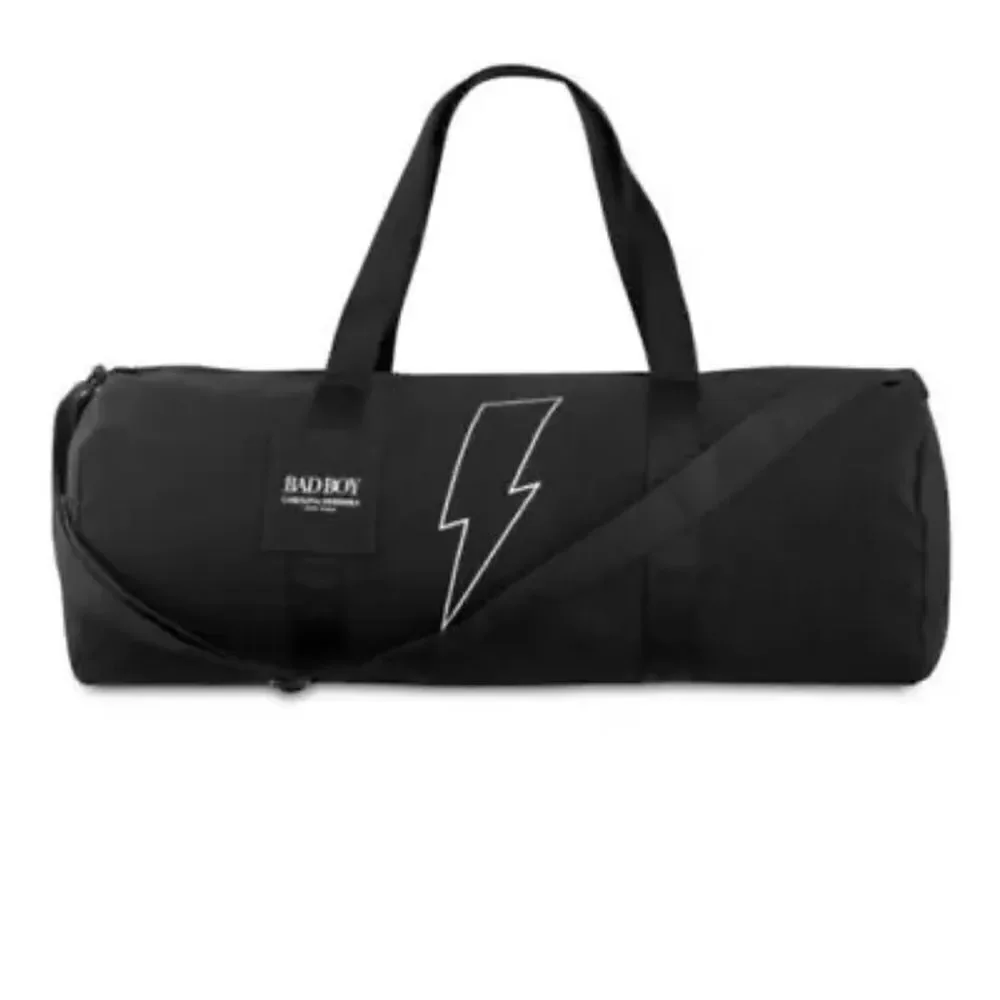 Carolina Herrera Bad Boy black duffle bag gym sport weekender overnight